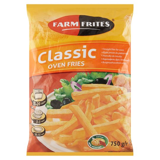 Farm Frites elősütött, gyorsfagyasztott félkész burgonyahasábok sütőbe 750 g