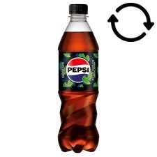 Pepsi Zero Cola Flavoured Energy-Free Carbonated Drink with Sweeteners and Lime Flavour 0,5 l