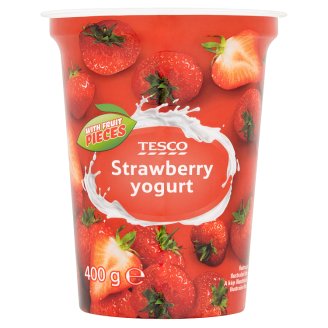 tesco fat free strawberry yogurt