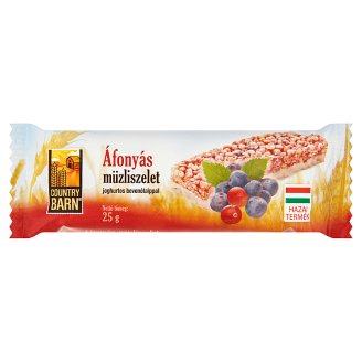 Country Barn áfonyás müzliszelet joghurtos bevonótalppal 25 g