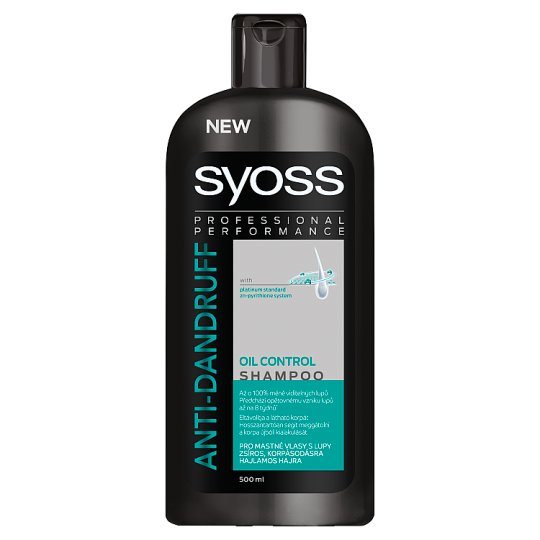 Syoss Anti-Dandruff Oil Control sampon zsíros, korpásodásra hajlamos hajra 500 ml