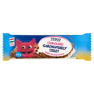 Tesco csokoládés gabonapehely szelet fehér bevonótalppal 25 g