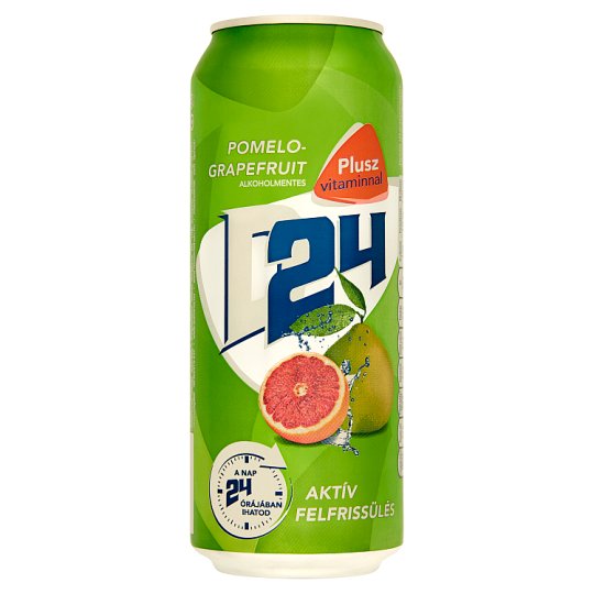 D24 pomelo-grapefruit ízű ital és alkoholmentes világos sör keveréke 0,5 l