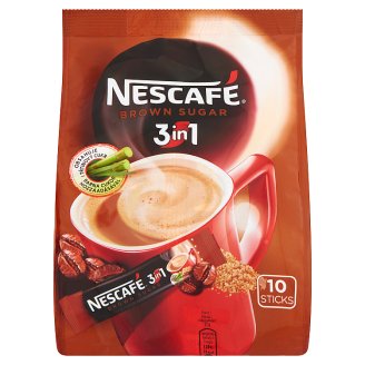 Nescafé 3in1 azonnal oldódó kávéspecialitás barna cukorral 10 db 170 g