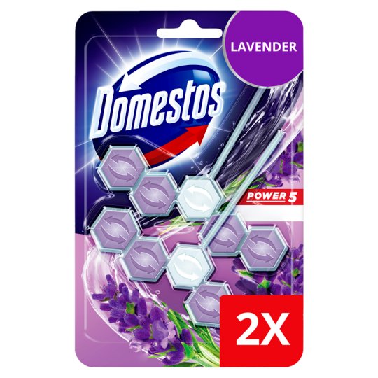 DOMESTOS Power5 Toilet Rimblock Lavender 2 x 55 g