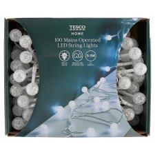 Tesco Home 100 White Crackle Berry LED Lights