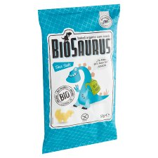 BioSaurus BIO tengeri só ízesítésű extrudált kukoricás snack 50 g