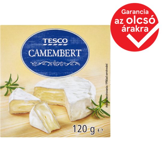 Tesco fehér nemespenésszel érlelt, zsíros, lágy sajt 120 g