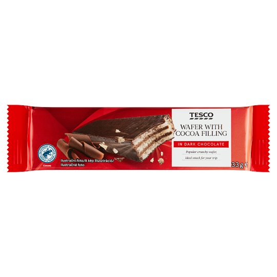 Tesco Wafer with Cocoa Filling in Dark Chocolate 33 g Tesco Online, Tesco From Home, Tesco