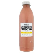 Tesco Strawberry Sensation Smoothie vegyes gyümölcslé és gyümölcspüré 750 ml