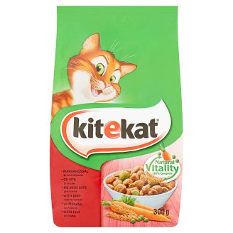 Kitekat teljes értékű állateledel felnőtt macskák számára marhahússal és zöldségekkel 300 g