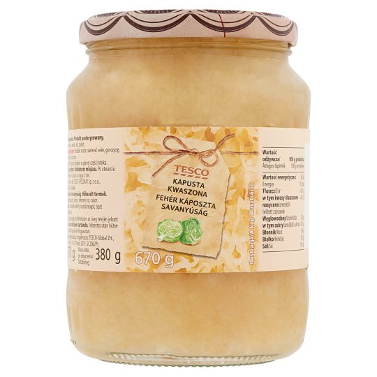 Tesco fehér káposzta savanyúság 670 g