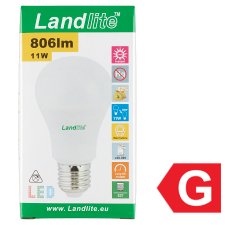 Landlite A60 806 lm 11 W E27 3000K LED izzó