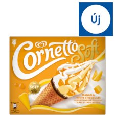 Cornetto Soft Mango & White Chocolate Ice Cream in Wafer Cone 4 x 140 ml (560 ml)