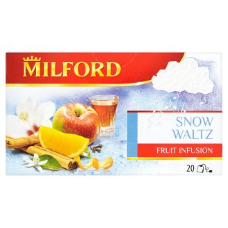 Milford Hópelyhek Tánca narancs-rum ízű gyümölcstea 20 filter 50 g