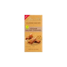 Lindt Classic Recipe Vegan Salted Caramel Cocoa Slices with Oat Milk and Almond Paste 100 g