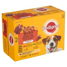 Pedigree Vegyes Válogatás teljes értékű eledel felnőtt kutyák részére vagdalttal 12 x 100 g (1,2 kg)