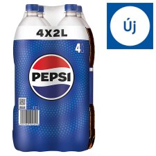 Pepsi Cola Flavoured Carbonated Drink with Sugar and Sweeteners 4 x 2 l