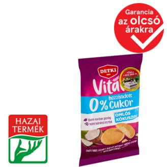 Detki cukormentes kókuszos omlós keksz édesítőszerekkel 180 g