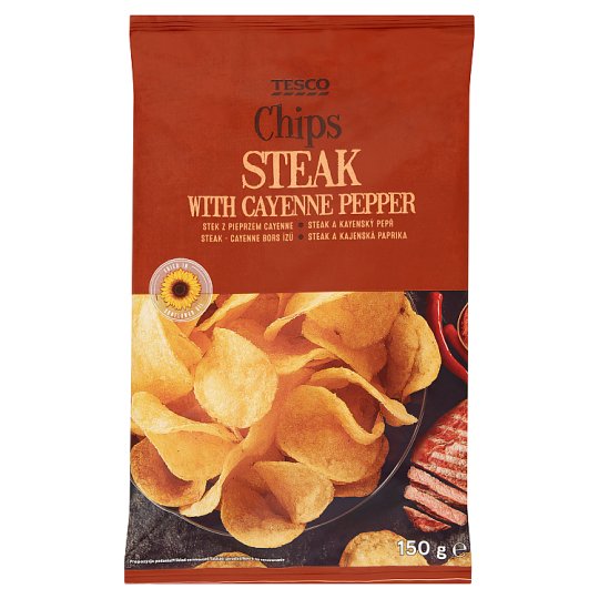 Tesco marha steak-cayenne bors ízű burgonyachips 150 g