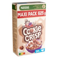 Nestlé Cookie Crisp süti formájú, csokiízű, ropogós gabonapehely 625 g