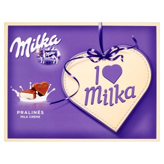 Milka I ♥ Milka alpesi tejcsokoládé praliné tejes krémtöltelékkel 120 g