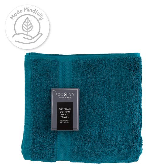 Fox & Ivy Egyptian Cotton Hand Towel 50 cm x 100 cm Tesco Online, Tesco From Home, Tesco Doboz