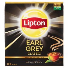 Lipton Earl Grey Classic bergamott ízesítésű fekete tea 100 filter 150 g