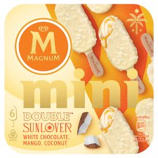 Magnum Mini Coconut Flavored and Mango and Passion Flavoured Fruit Ice Cream 6 x 55 ml (330 ml)