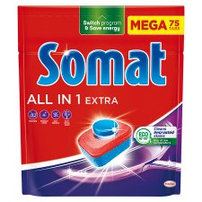 Somat All in 1 Extra Dishwasher Tablet 75 db 1245 g