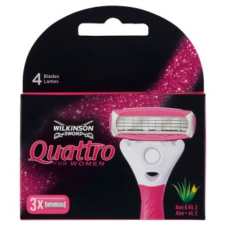 Wilkinson Sword Quattro For Women 4 pengés borotvabetét 3 db
