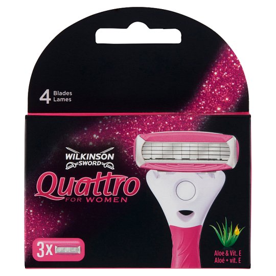 Wilkinson Sword Quattro For Women 4 pengés borotvabetét 3 db