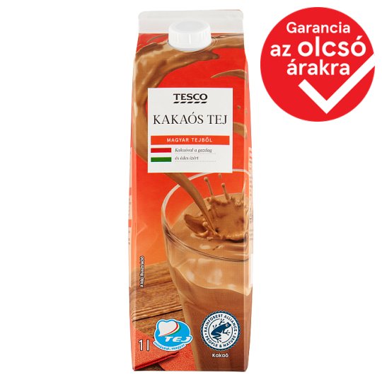 Tesco ESL Low-Fat Cocoa Milk 1 l