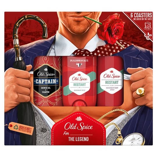 Old Spice Gentleman Gift Set For Men With 3 Restart Products Tesco
