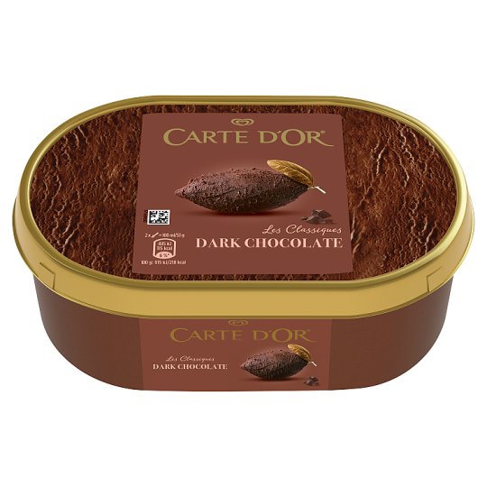 Carte D'Or Dark Chocolate Dairy Ice Cream with Dark Chocolate Pieces