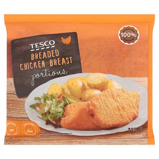 Tesco gyorsfagyasztott panírozott csirkemell szelet 700 g