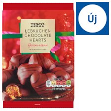 Tesco Heart Shaped Gingerbread with Apricot Purée Filling, Coated in Milk Chocolate 250 g