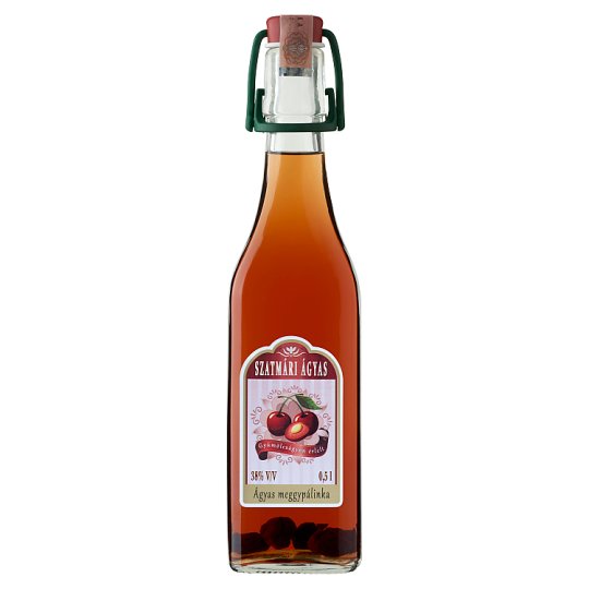 Szatmári Sour Cherry Palinka on Fruit Bed 38% 0,5 l