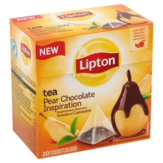 Lipton csokoládés körte ízesítésű fekete tea 20 piramis filter
