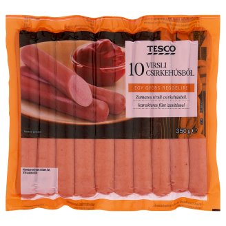 Tesco füst ízesítésű pulykavirsli 350 g