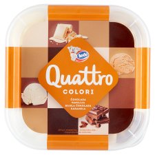 Ledo Quattro Colori Vanilla-Caramel, Chocolate and White Chocolate Flavoured Ice Cream 1500 ml