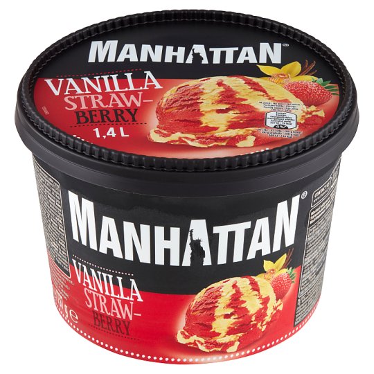 Manhattan Vanilla Strawberry Ice Cream 1400 ml Tesco Online, Tesco