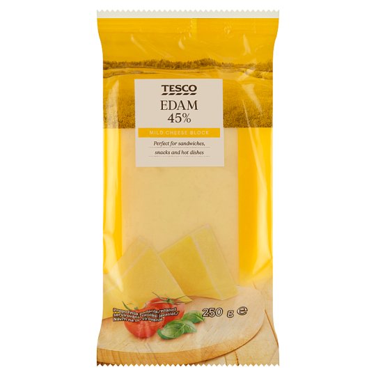 Tesco zsíros, félkemény edámi sajt 250 g