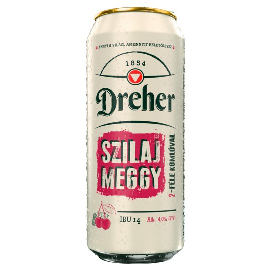 Dreher Szilaj Meggy világos sör és meggy ízű ital keveréke 4% 0,5 l