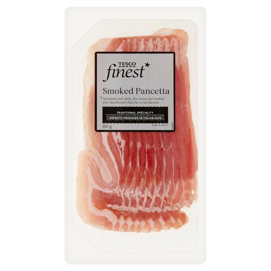 Tesco Finest szeletelt, füstölt, fűszeres sertés hasaalja szalonna 110 g