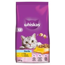 Whiskas Sterile Complete Dry Food for Adult Cats with Chicken 1,4 kg