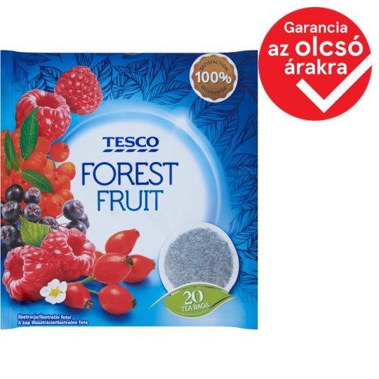 Tesco erdeigyümölcs ízű filteres gyümölcstea 20 filter 40 g