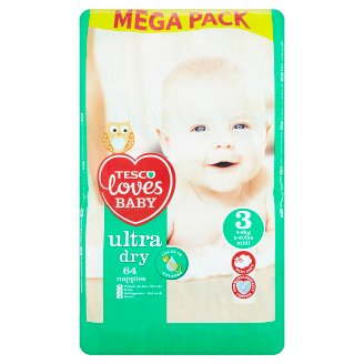 Tesco Loves Baby Ultra Dry 3 Midi nadrágpelenka 4-9 kg 64 db