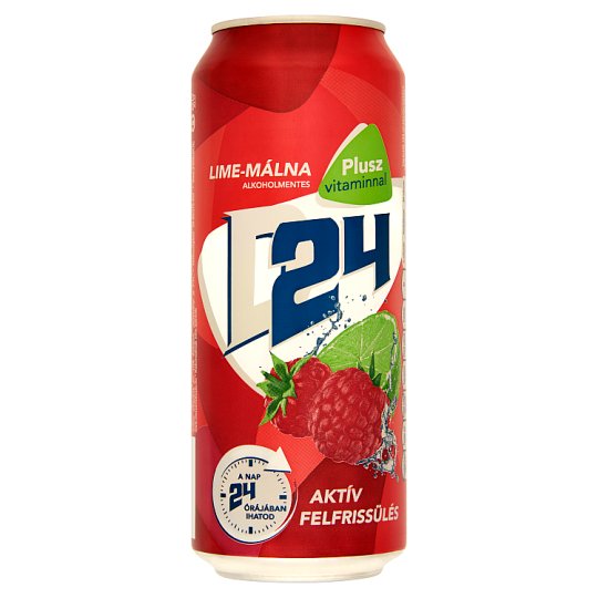 D24 lime-málna ital és alkoholmentes világos sör keveréke 0,5 l