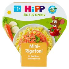 HiPP BIO mini rigatoni zöldséges-tejszínes szószban tésztakészítmény 1 éves kortól gyerekeknek 250 g